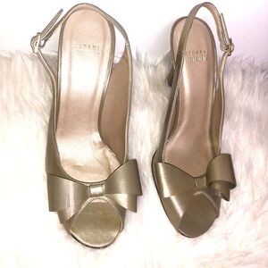 STUART WEITZMAN Bow Peep Toe Heel Size 8.5